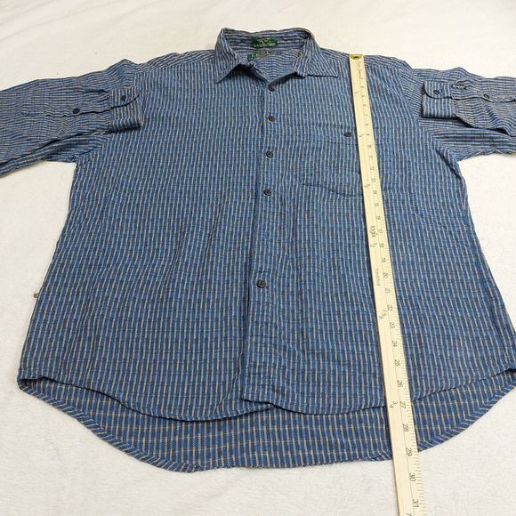 Vintage LEVI’S Sutter Creek Men's Flannel Shirt Striped 100% Cotton Size Large - Picture 5 of 7